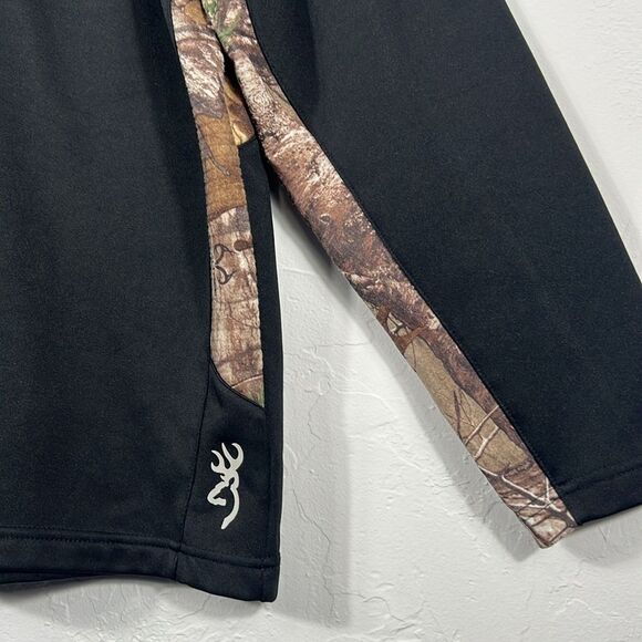 🔥 BROWNING x REALTREE 1/4 ZIp Pullover Camo/Black Sweatshirt Jacket Sz XL - EUC - Picture 3 of 10